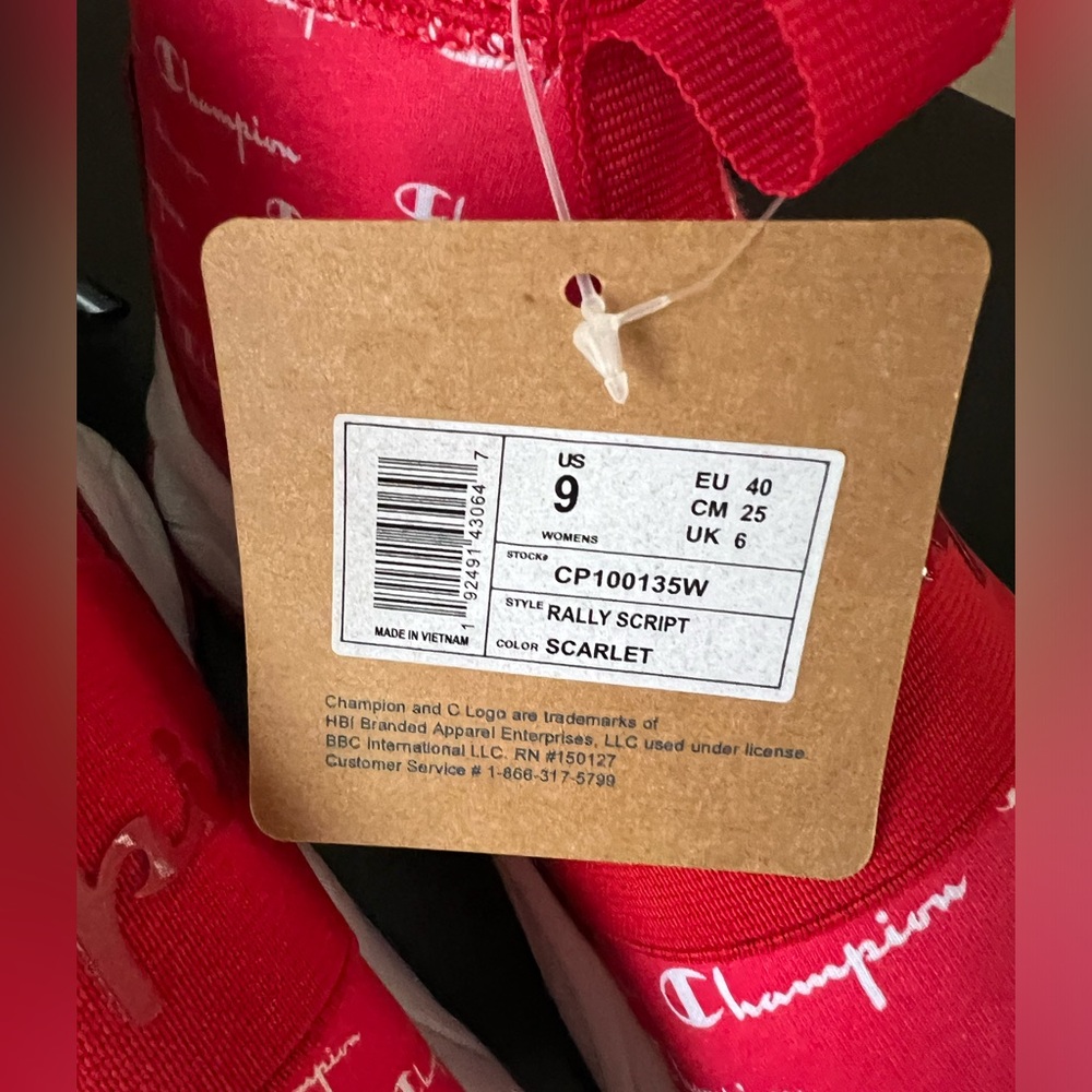 *SOLD* Champion Authentic Rally shoes size 9 color red and white NWT - Picture 4 of 5
